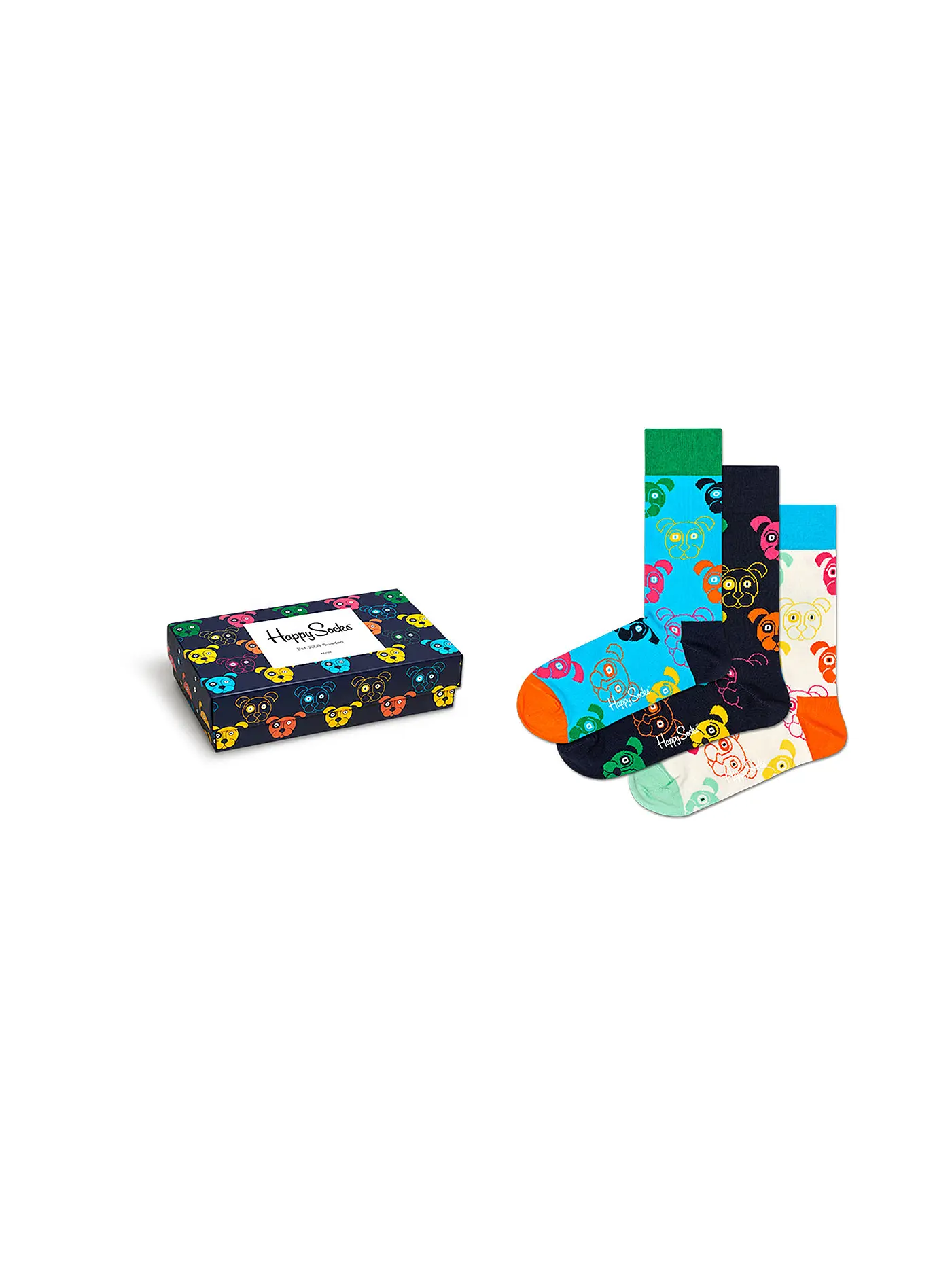 HAPPY SOCKS | Herren Socken Geschenkbox DOGS 3-er Pkg. multi | 